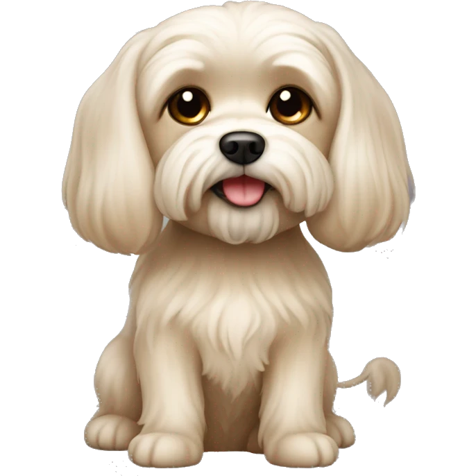 a very light brown Maltese dog emoji