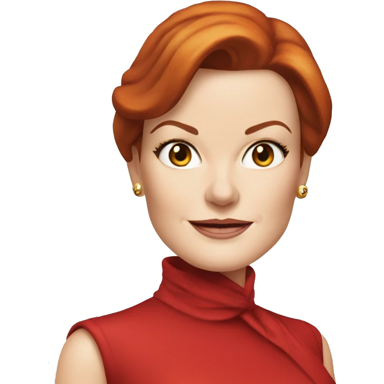Marcia Cross in red dress emoji