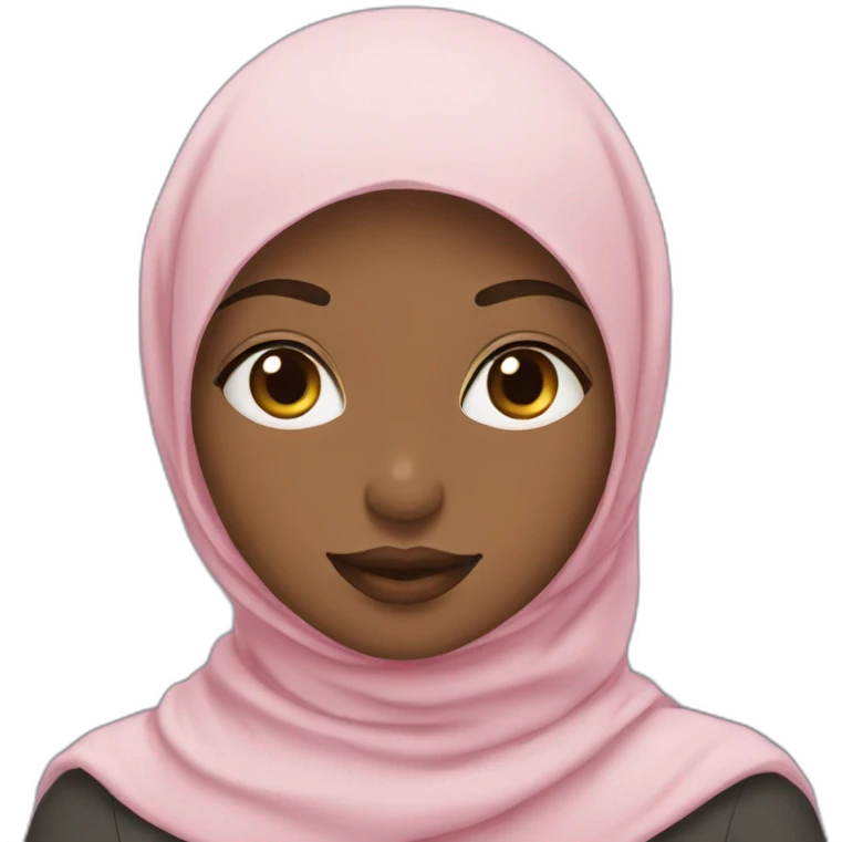 fille-hijab with hearts emoji