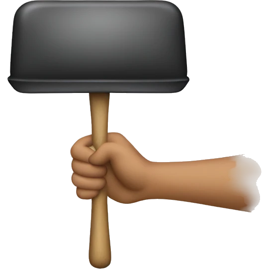 clapper about to hit a hand emoji