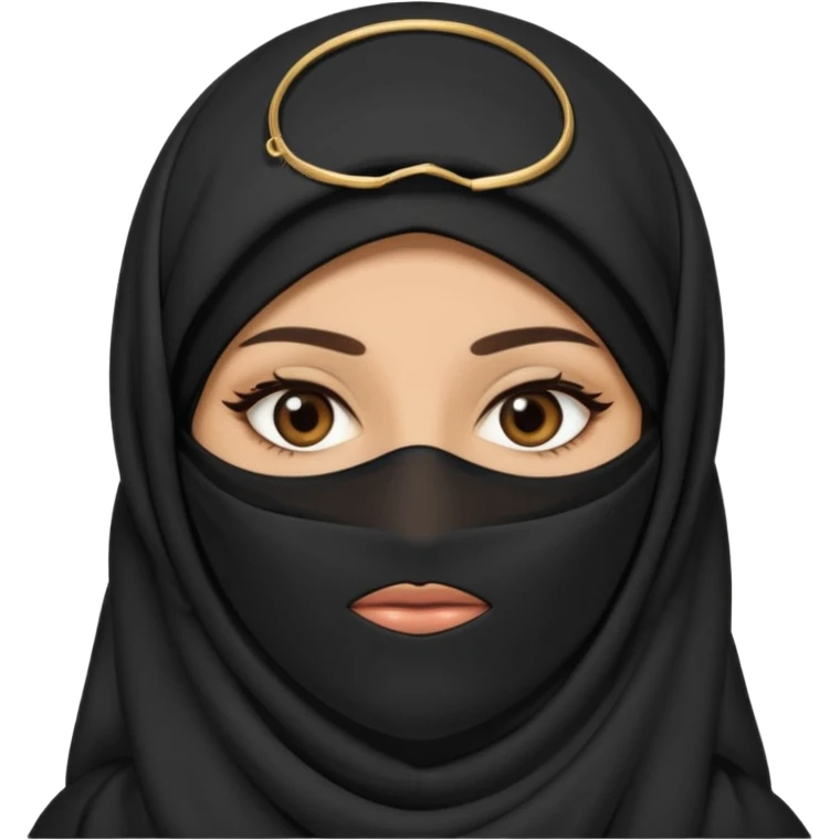 arab woman with niquab cover eyes emoji