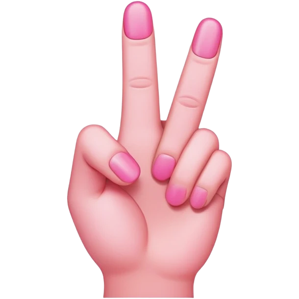 Pink middle finger emoji