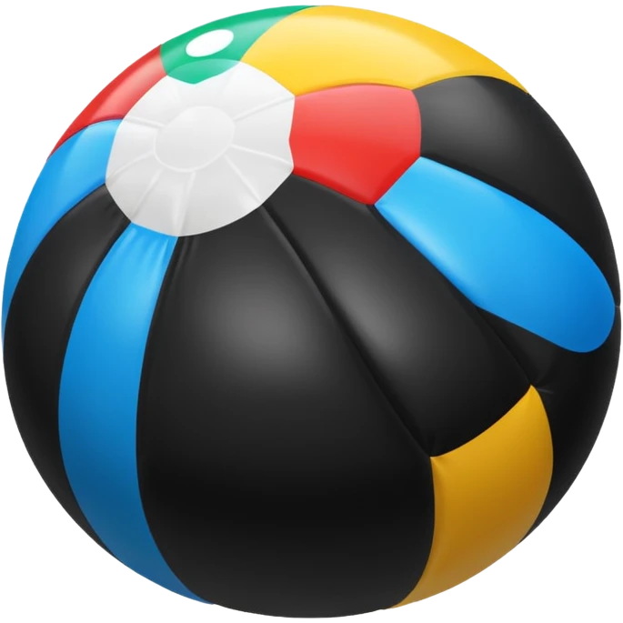 black beach ball emoji