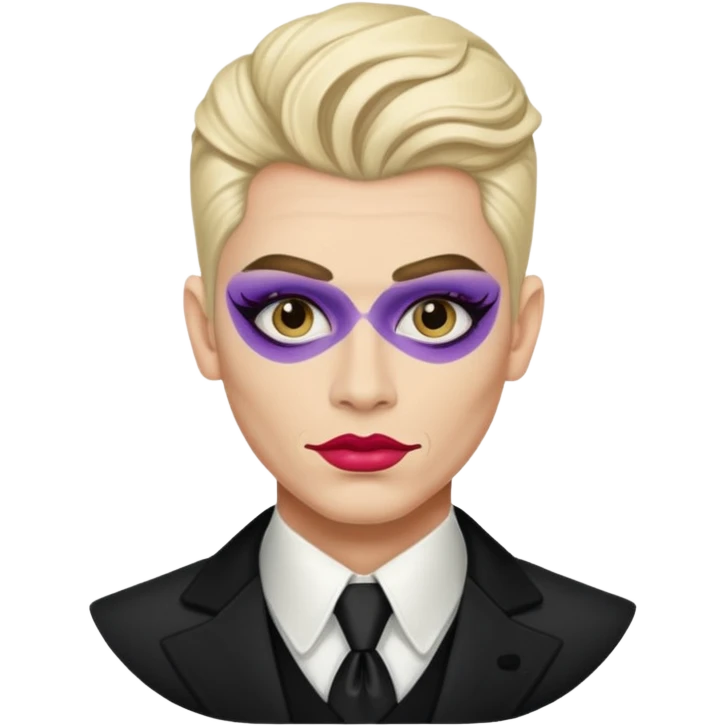 drag king fabulous makeup emoji
