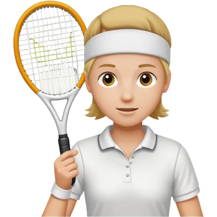Tennis player with white sweatband emoji