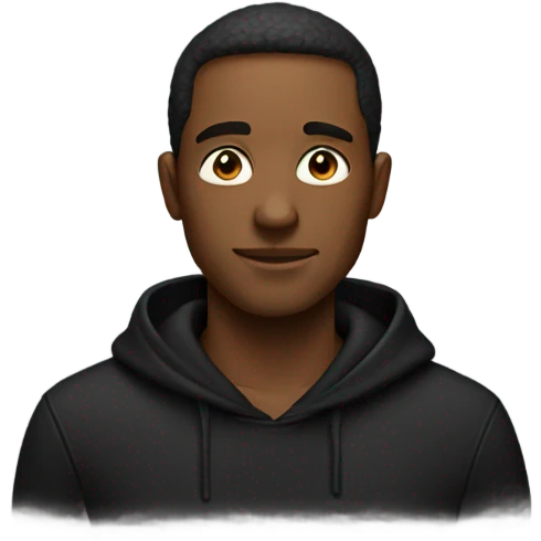 a guy with a black hoodie emoji