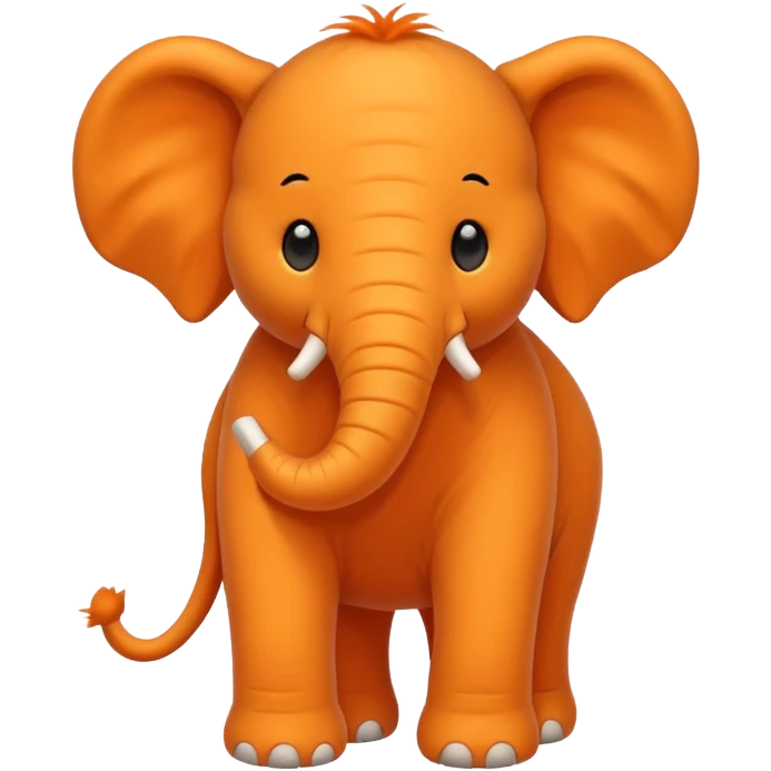 orange furry elephant emoji