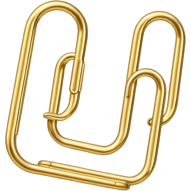 gold paperclip like ios 18 emoji