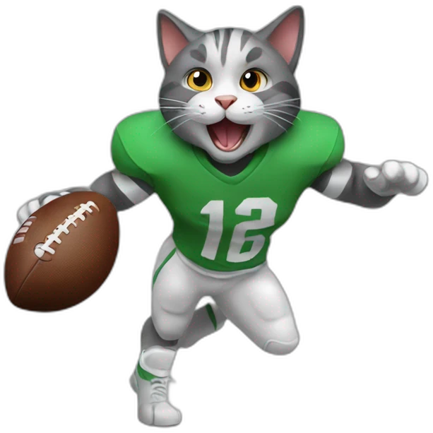 cat playing football emoji
