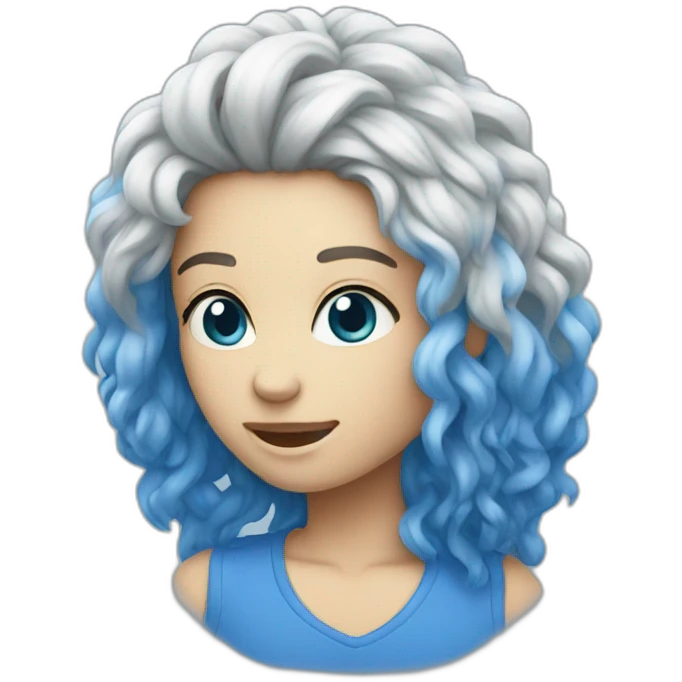 Blue haie emoji