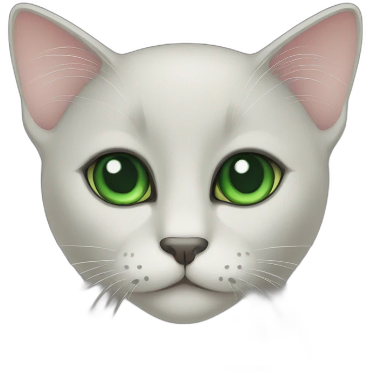 black cat with green eyes emoji