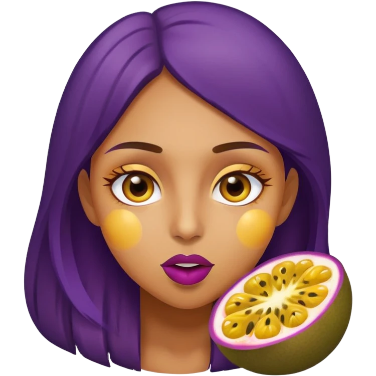 Girl sucks dick for passion fruit emoji