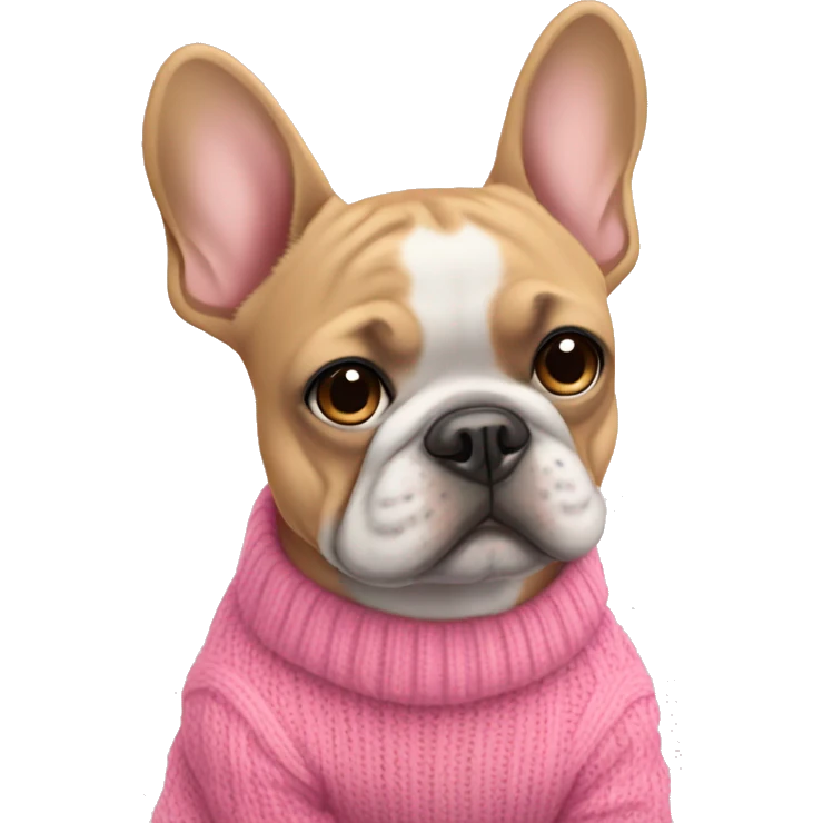 WEARING A PINK SWEATER Frenchie emoji