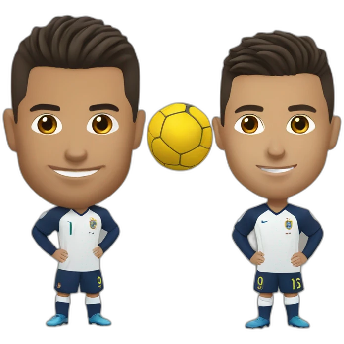 ronaldo and messiu emoji