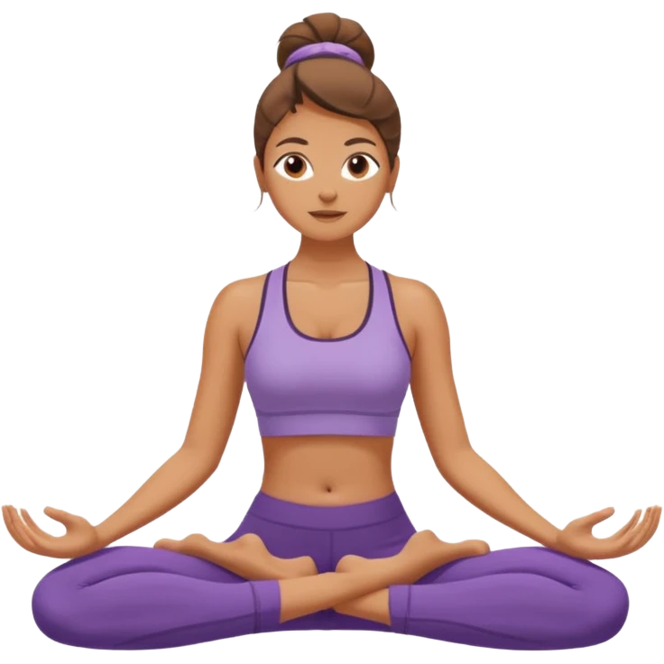 donna che fa yoga gambe icrociate emoji