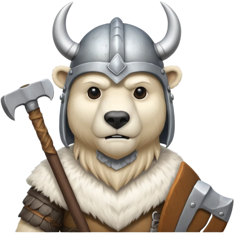 Polar Bear viking  emoji