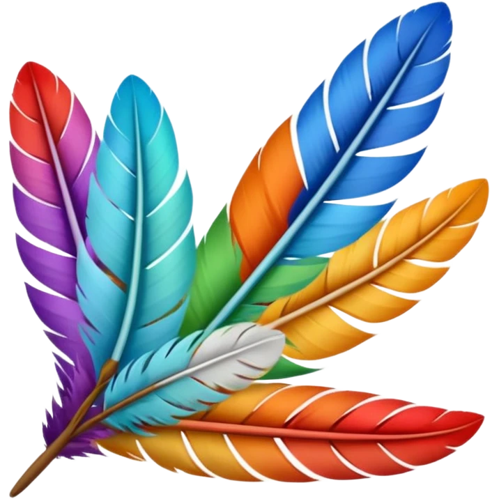 a dovetail consisting of neatly arranged feathers emoji