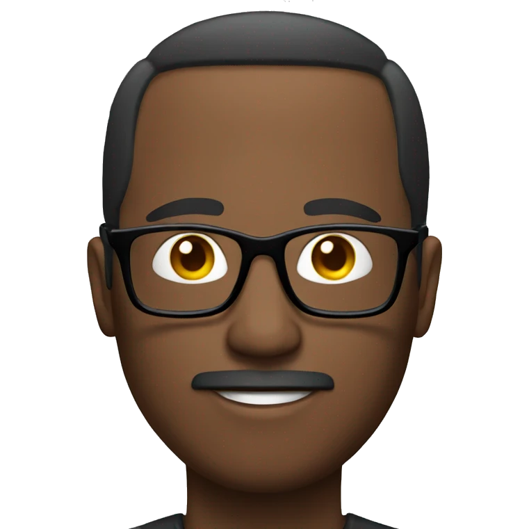 men with glasses on computer emoji