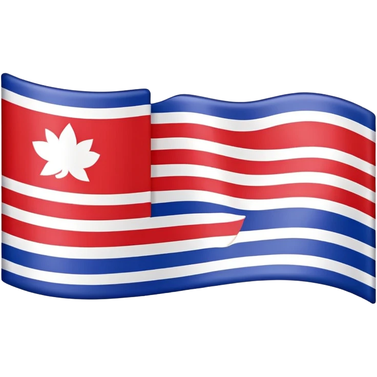 Thai flag with red, white, and blue horizontal stripes emoji