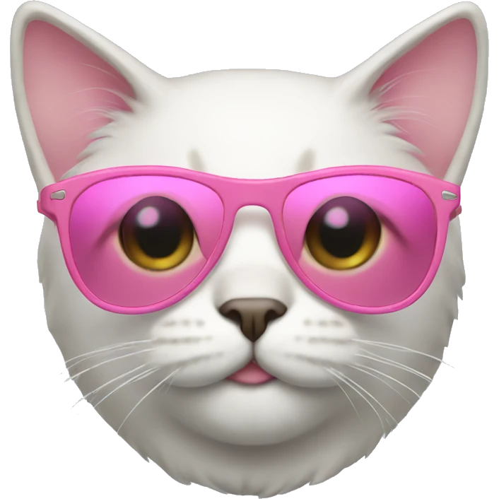 Cat with pink sunglasses  emoji
