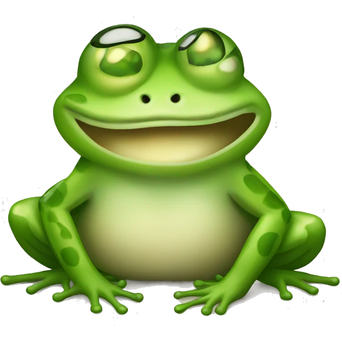 Frog with caterpillar emoji