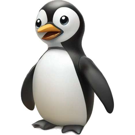 penguin in sandcastle emoji