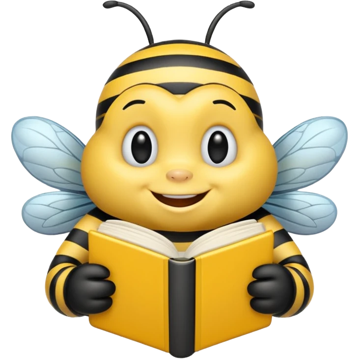 bees with books emoji