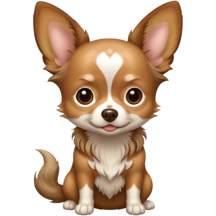 -longhair-chihuahua- with Brown Merle coat emoji