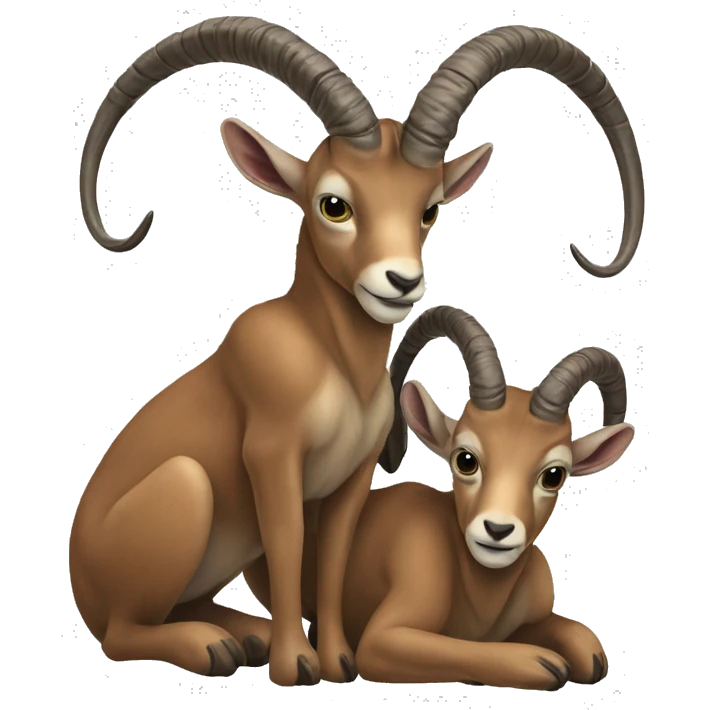 two conjoined ibexes emoji