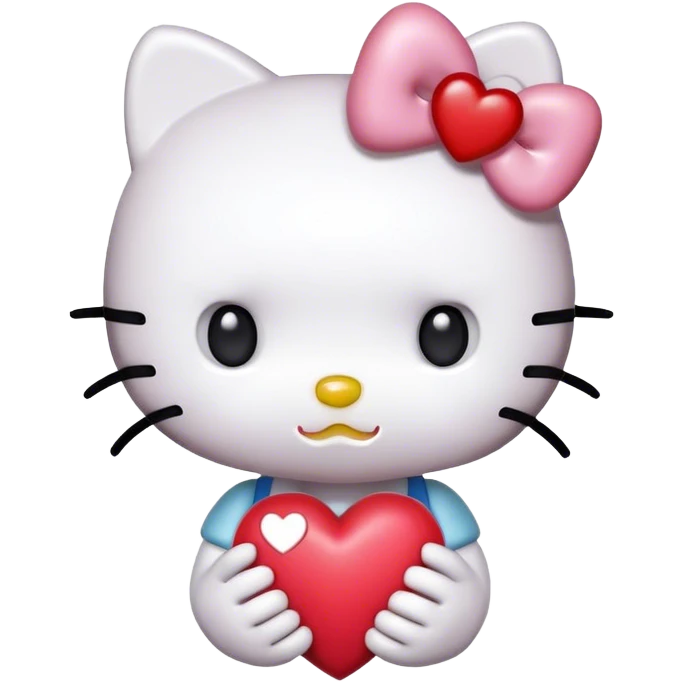 hello kitty with heart emoji