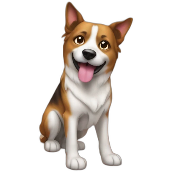 Chien qui boit du fanta emoji