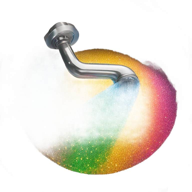 Pouring glitter down the shower drain emoji