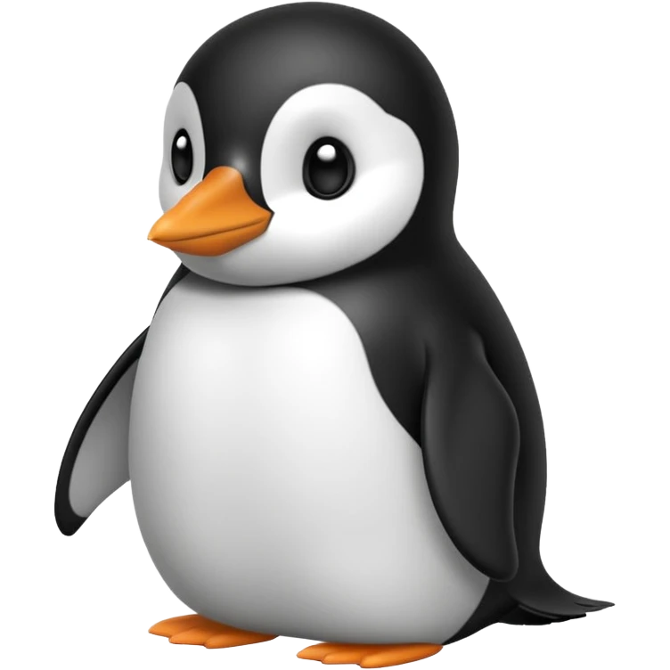 Crea un pinguino tierno con un lazo en forma de moñito emoji