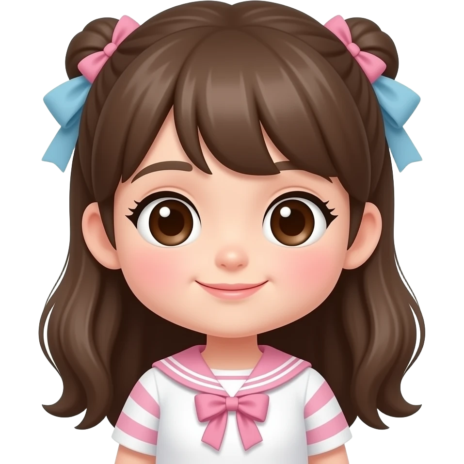 Una niña Kawaii emoji