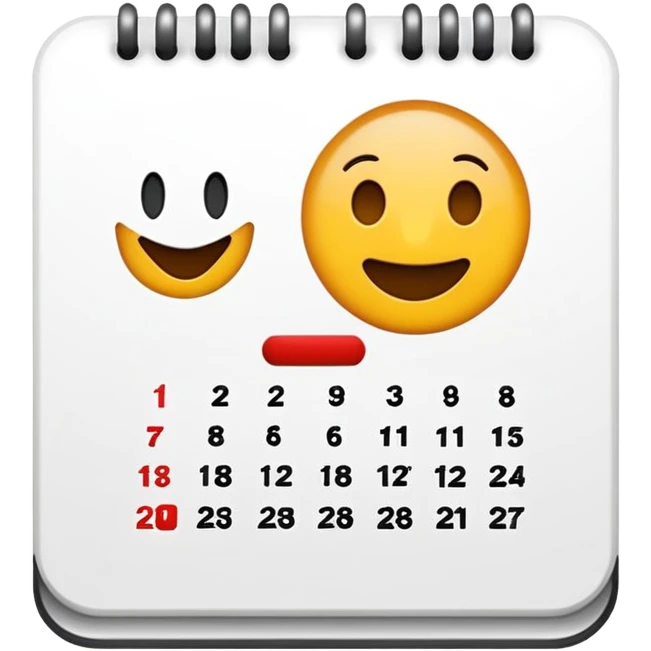 Emoji estilo IOS de un calendario pero sin fecha emoji