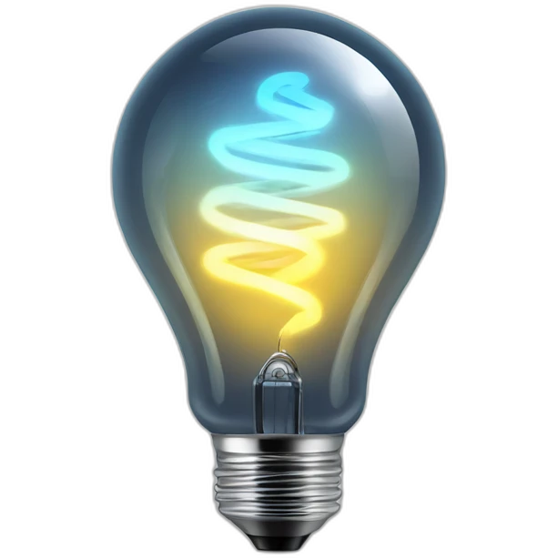 futuristic light bulb audio waves emoji