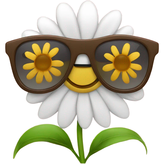 Flower with sunglassses emoji