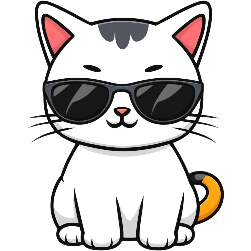 Cat with sunglasses emoji