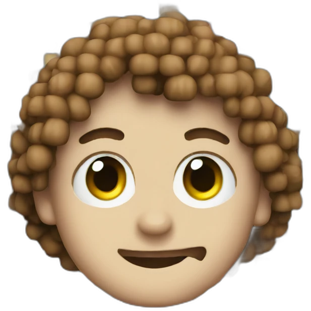 An "M" with pixel art emoji