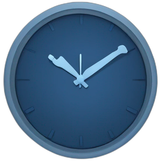 dark blue color clock emoji