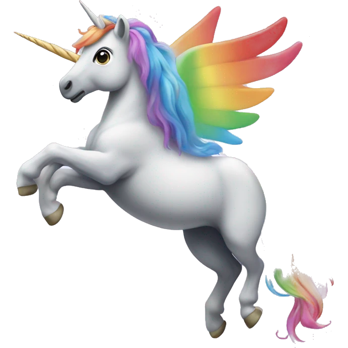 rainbow flying unicorn emoji