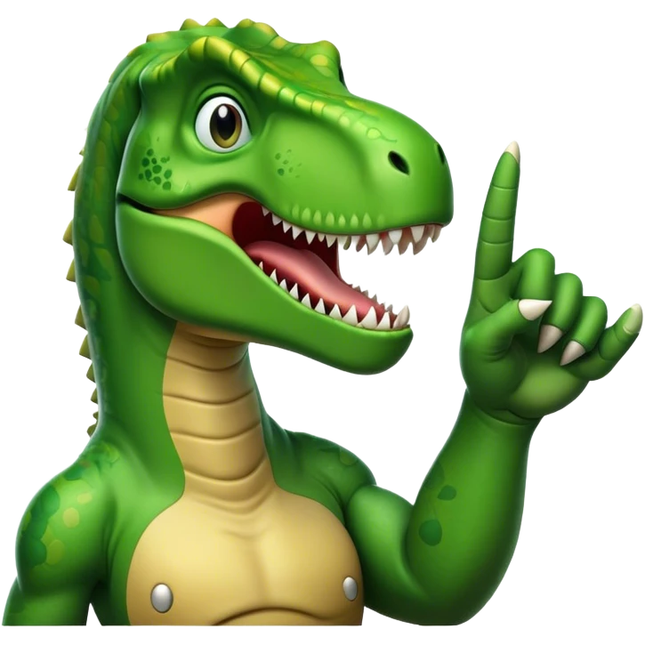 T Rex giving the finger emoji