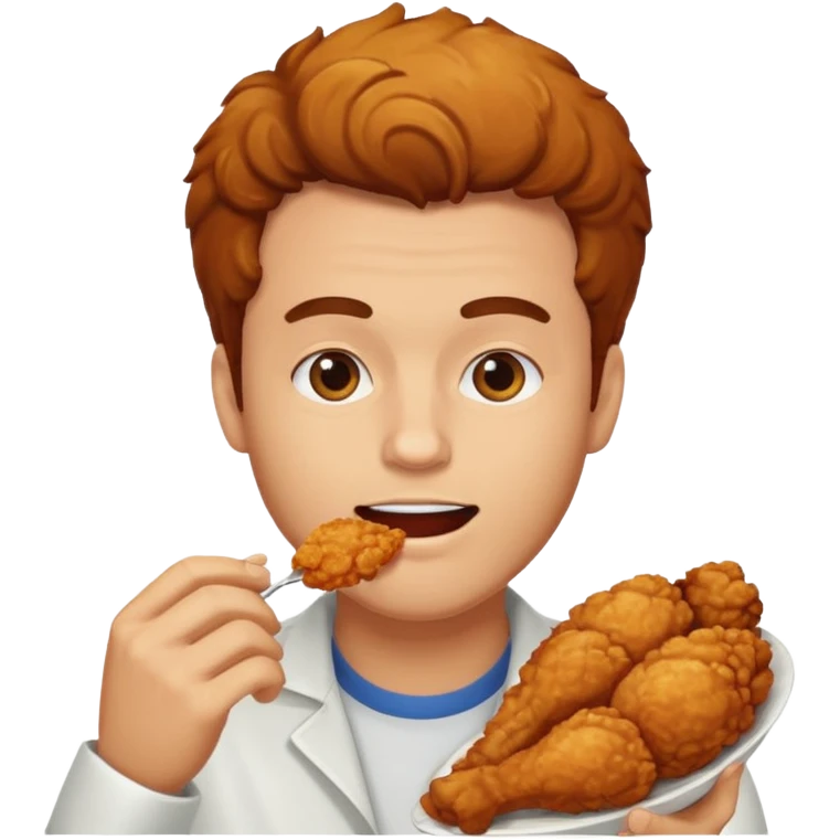 guy eating fried chicken emoji