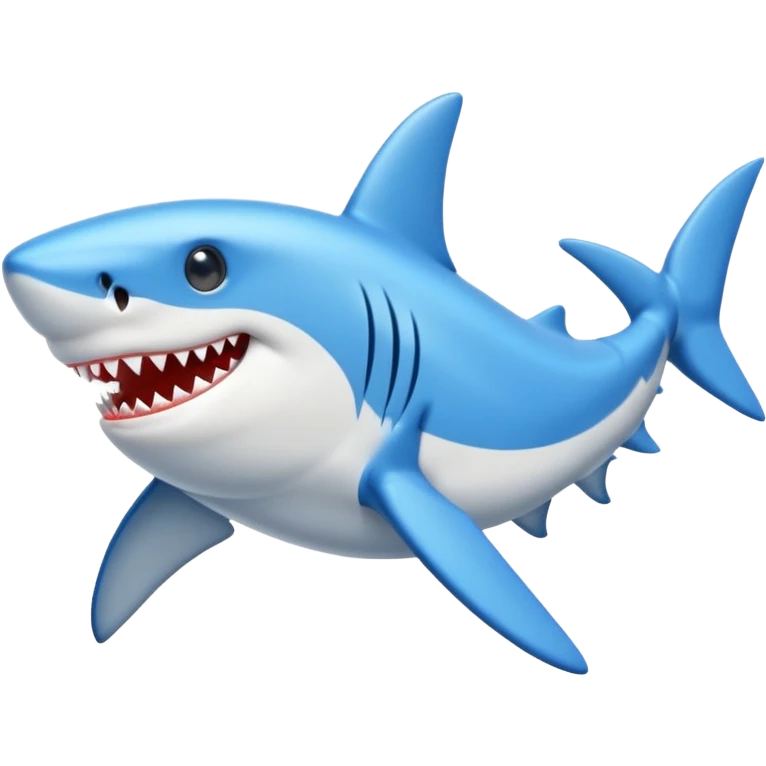 Shark with blue shoes  emoji