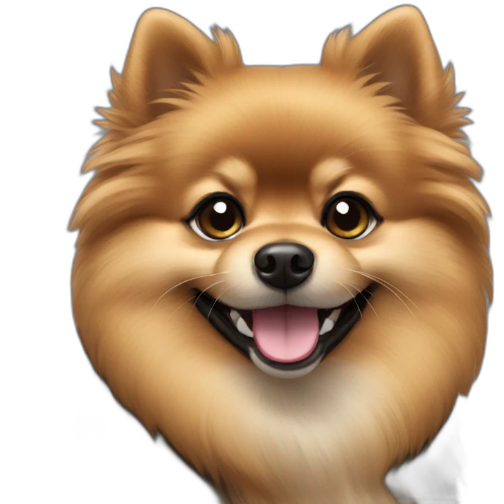smiling black and tan pomeranian emoji