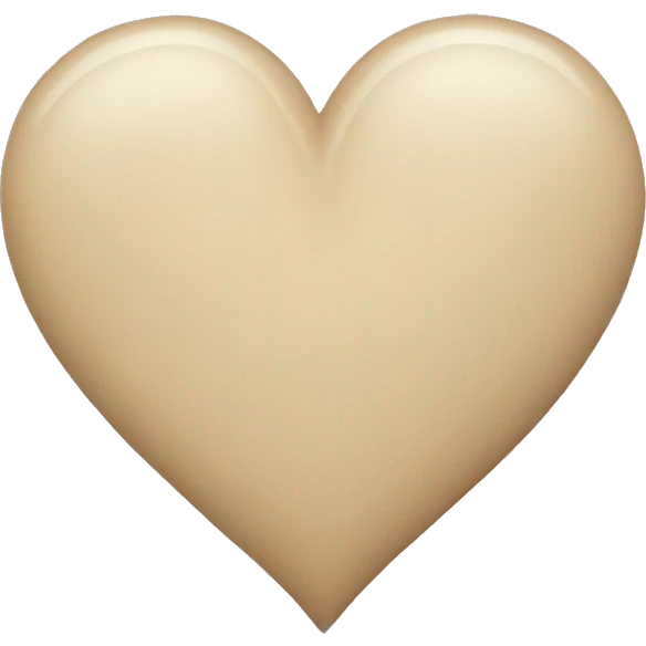 Beige heart emoji