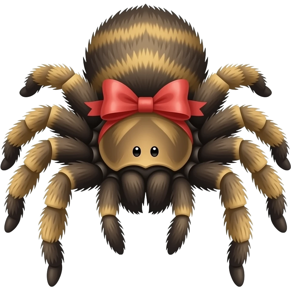 Tarantula with bow emoji