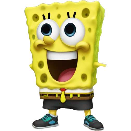 Spongebob in a gym emoji