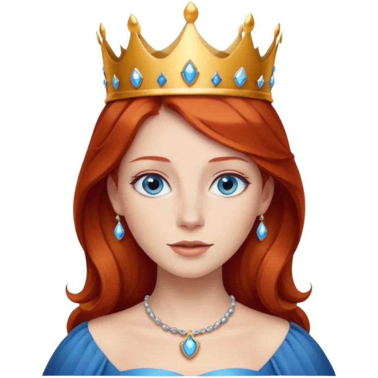 woman pelirroja con corona  emoji