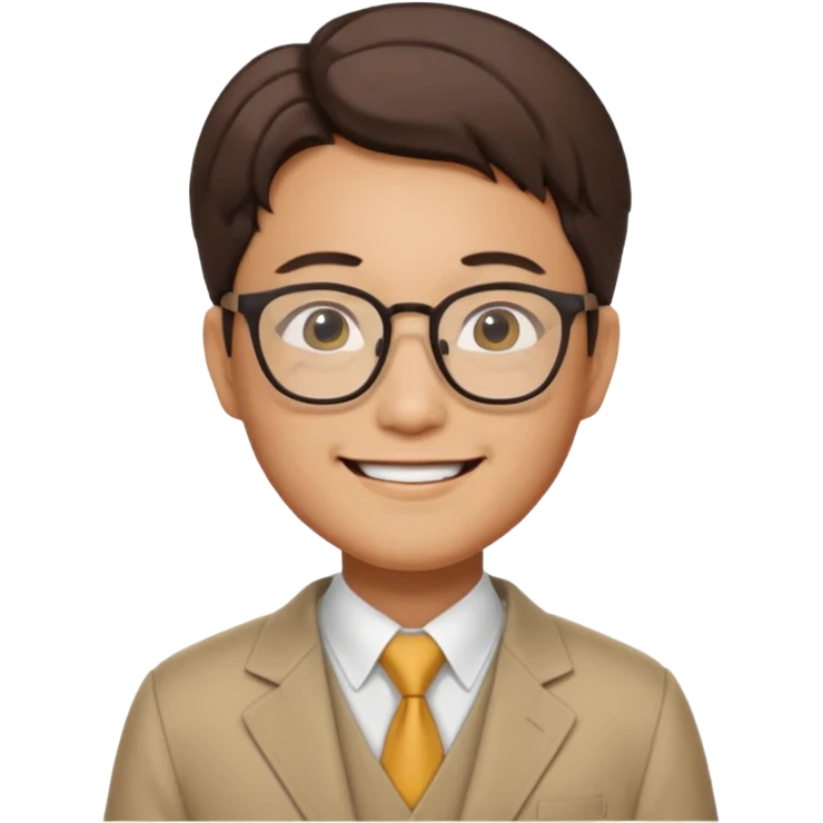 Korean CEO with galsses as a professor emoji
